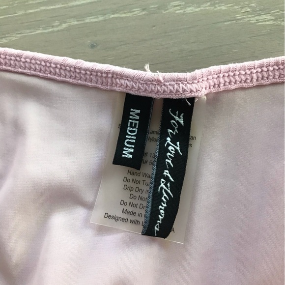 For Love & Lemons Iman Tiny Bikini set Top and Bottom Pink sz M medium - Picture 6 of 9